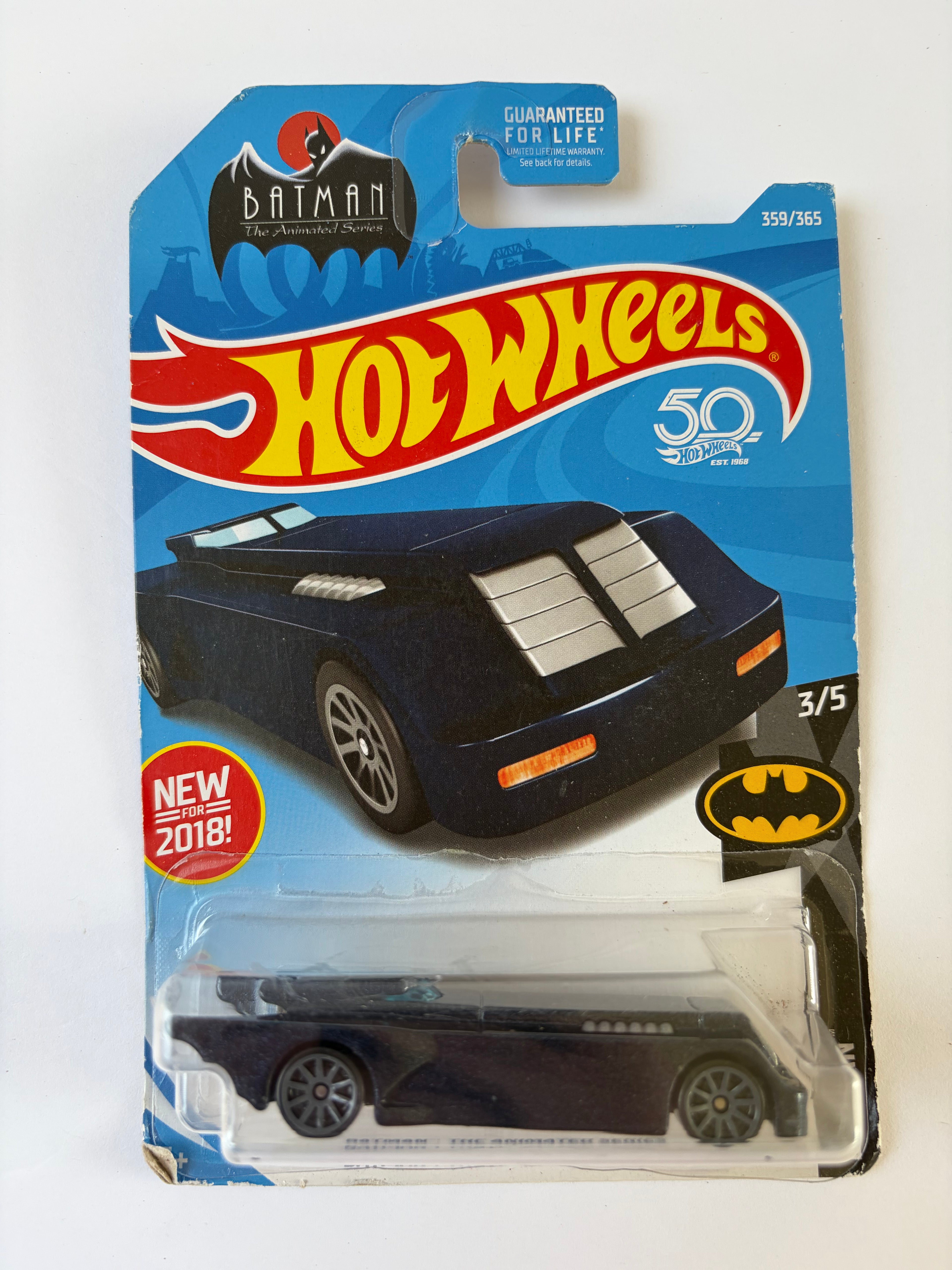 Hot Wheels Batmobile Batman Animated Series 50th Anniversary